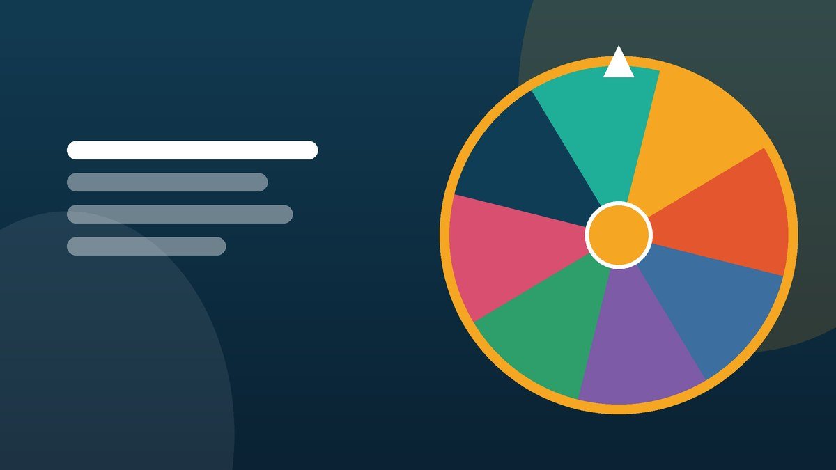 Illustration of a prize wheel for a raffle draw